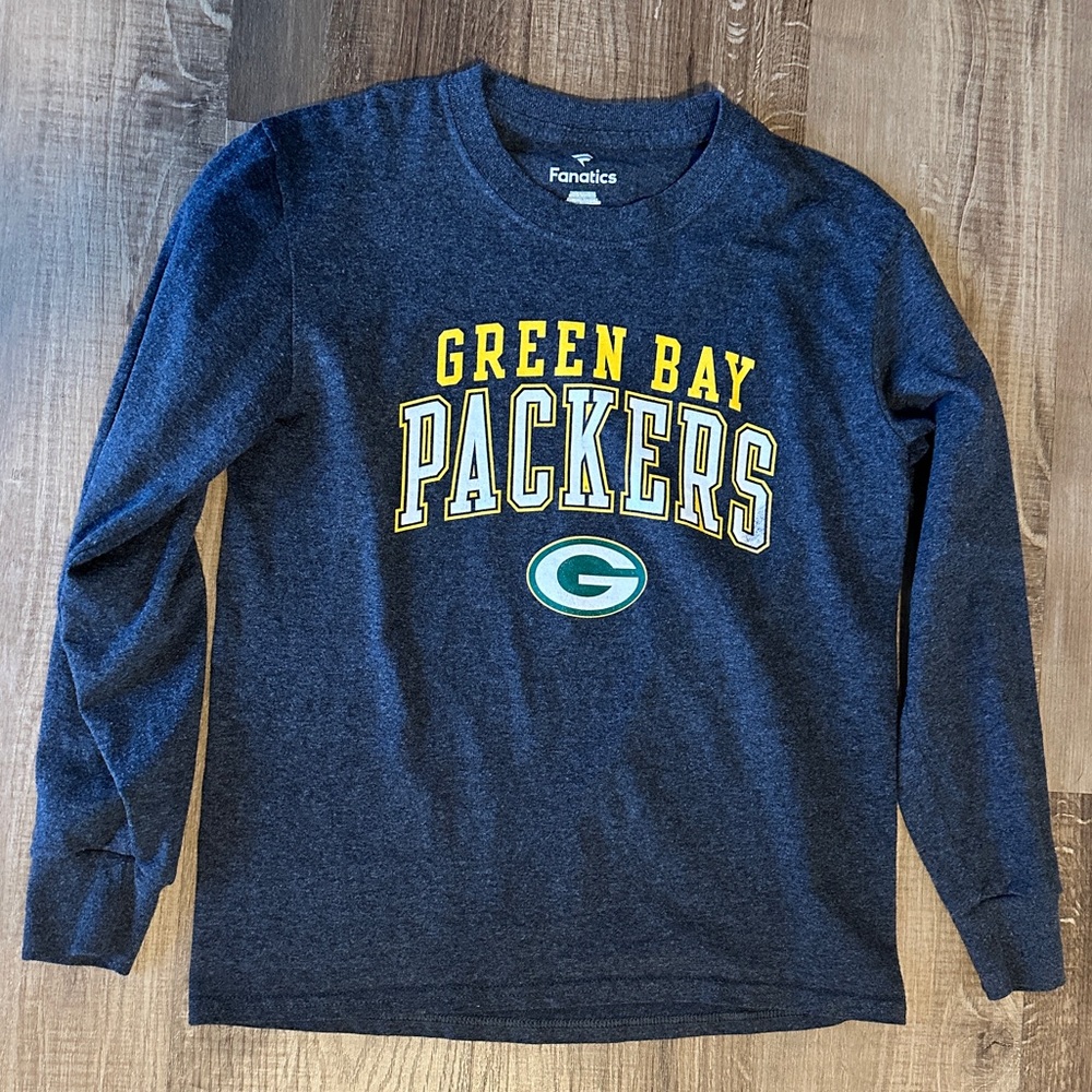 Kids Size Large Green Bay Packers Long Sleeve Tee Shirt